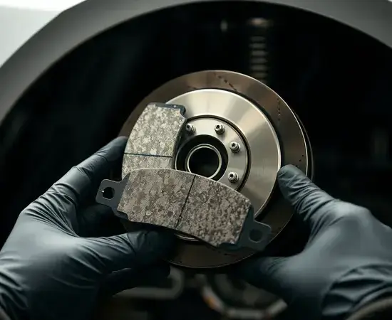 New brake pads installation